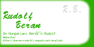 rudolf beran business card